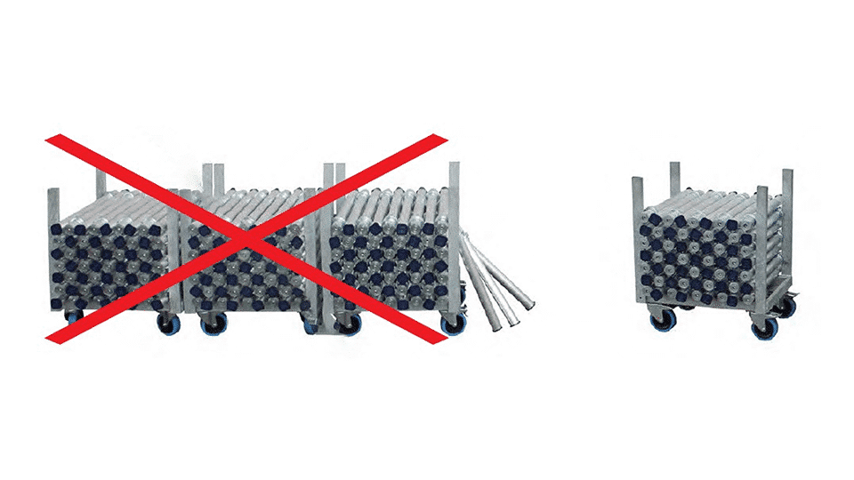 Du sparar många ben eftersom du inte behöver 4 ben under varje podium.